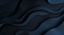 Sophisticated Navy Waves Texture For Luxury Design. Elegant Dark Blue Fluid Motion For Stylish Backgrounds. Abstract Wavy Pattern In Deep Blue Shades For High-end Appeal.