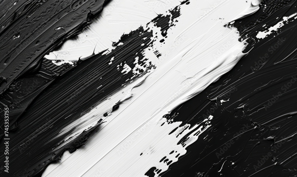 Illustration Stock Monochromatic Black and White Paint Strokes Texture ...