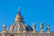 Statues at the top of St. Peter's Basilica, Vatican City, Rome