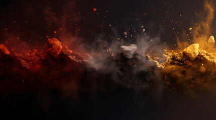 light particles falling into space