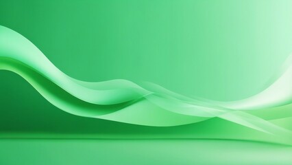 Wall Mural - abstract green background An abstract vector illustration of a light green background with smooth wavy lines. 