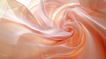 Poster - Beige-pink abstract background with an amorphous light structure. AI generative.