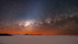 Die Milchstrasse nach Sonnenuntergang, Salar de Uyuni, Bolivien