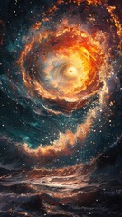 Wall Mural - Abstract galaxy background