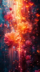 Wall Mural - Dynamic digital abstract background