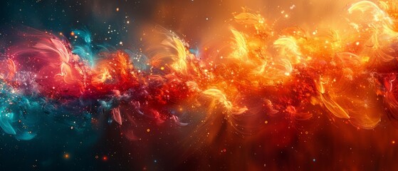 Wall Mural - Dynamic digital abstract background