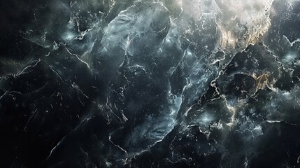 Wall Mural - black marble background with subtle white streaks