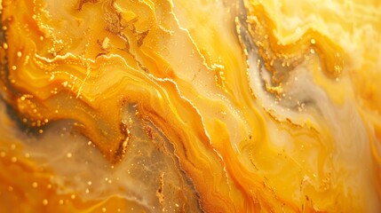 Wall Mural - yellow marble background with golden accents and subtle veining
