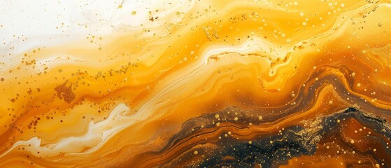 Wall Mural - yellow marble background with golden accents and subtle veining