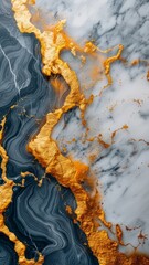 Wall Mural - yellow marble background with golden accents and subtle veining