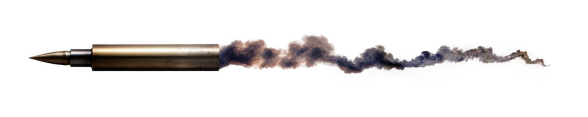 Wall Mural - a bullet trace isolated on transparent background.