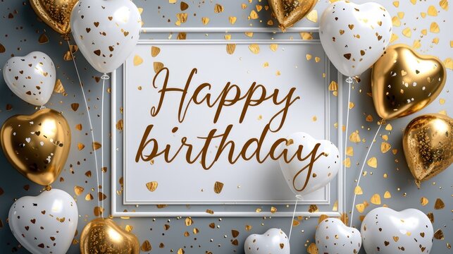 Festive joy: a heartwarming greeting card adorned with the text happy birthday, radiating celebratory cheer and warm wishes, perfect for expressing love and joy on this special occasion.