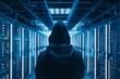 Unauthorized Access: Hacker Infiltrating Data Center Servers