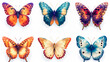 butterfly stickers collection set