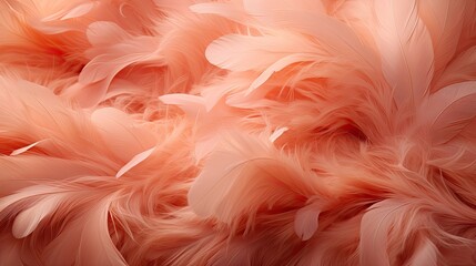 Fototapete - A delicate pink feather, showcasing its intricate details and soft texture