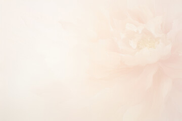 Poster - A dreamy white flower gracefully rests against a soft pink background, creating a delicate and enchanting scene