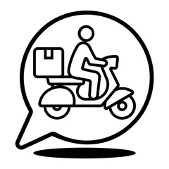 Sticker - fast delivery icon