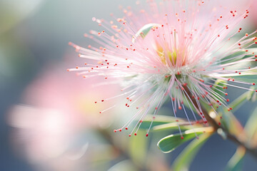 Poster - A stunning close up of a colorful flower blooming on a tree, showcasing intricate details and vibrant colors in natures masterpiece