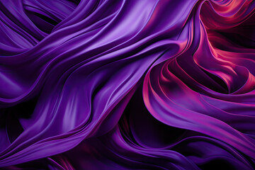 Aufkleber - A close-up view of intricately woven purple and red fabric, creating a mesmerizing swirl of colors and textures