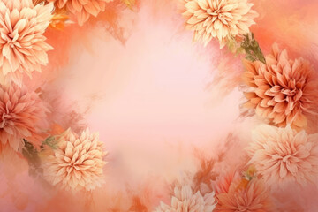 Poster - A variety of colorful flowers arranged beautifully on a soft pink background, creating a captivating and cheerful display