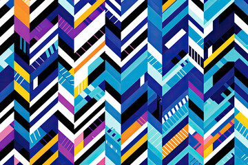 Aufkleber - A vibrant and dynamic pattern explodes with a multitude of colors, swirling and dancing across the canvas in a mesmerizing display of hues and shapes