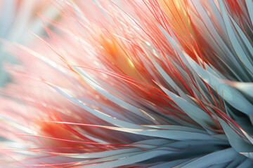 Poster - A detailed view of a vibrant flower showcasing its exquisite red and white petals in a mesmerizing display of natural beauty