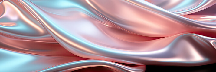 Poster - A close up of a pink and blue fabric, showcasing intricate patterns and vibrant colors in a mesmerizing display