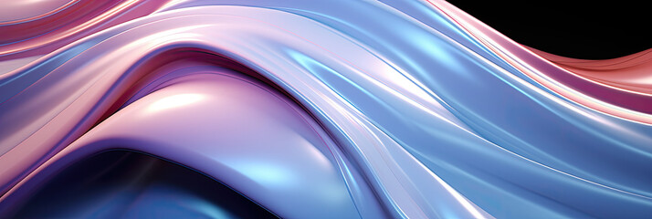 Aufkleber - wave in shades of blue and pink, undulating with a sense of fluid motion and dynamic energy