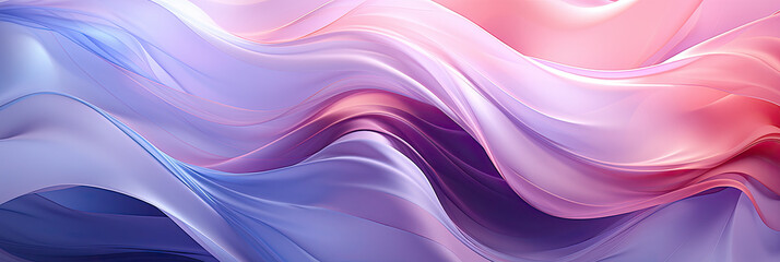 Canvas Print - swirl of vibrant pink and electric blue waves intertwining and flowing together in a harmonious dance of colors