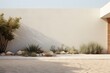 Minimalist Desert Landscape Designs: Gravel Texture & Low Walls Beauty