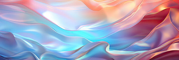 Fototapete - intricate patterns and textures of a blue and pink fabric, revealing a harmonious blend of colors and design