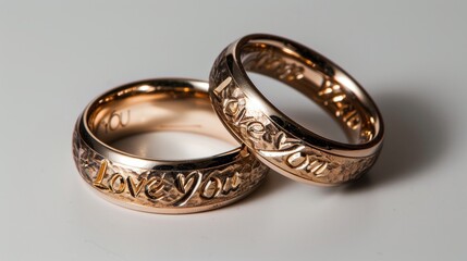 Sticker - Elegant Gold Ring Engraving