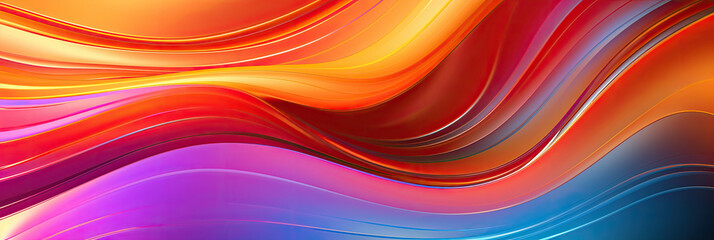 Aufkleber - wavy lines in various colors, creating a dynamic and energetic composition that captivates the eye