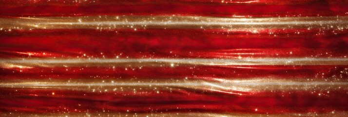 Poster - A vivid close-up of a rich red and shimmering gold background, creating a dynamic and intense visual impact