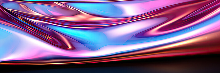 Poster - Dive into the intricate world of a shiny material, reflecting light and showcasing its vibrant colors in a mesmerizing display of brilliance and sophistication