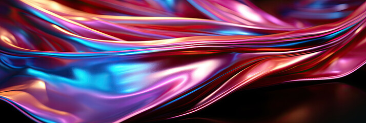 Aufkleber - Close-up of colorful cloth draping elegantly over a table, showcasing a vibrant array of hues and patterns