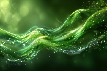 Wall Mural - An abstract green energy concept background. 