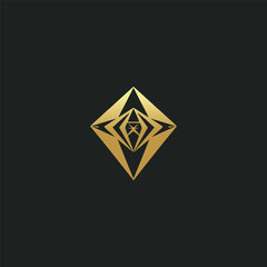 Diamond logo design stylish diamond success company icon