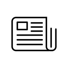 Poster - Newspaper icon vector. News sign flat simple vector illustration on white background..eps