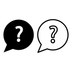Poster - Question mark icon vector. Help sign, FAQ vector illustration on white background..eps