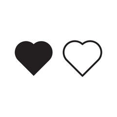 Poster - Heart icon vector. Love sign flat simple illustration on white background..eps
