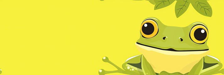 Wall Mural - cute frog background