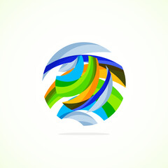 Poster - Abstract circle logo - minimalist emblem, timeless and universal shape of circle. Unique logo represent range of brands and concepts, encapsulating simplicity and creativity in single, iconic image