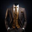 Men's Formal Suit with Leopard or Jaguar Pattern