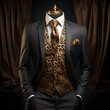 Men's Formal Suit with Leopard or Jaguar Pattern