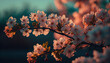 Cherry blossoms flower tree spring. Ai generated.