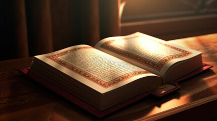 Open holy book of Muslims