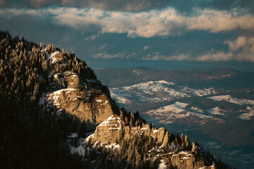 Wall Mural - Beautiful landscape of Ceahlau mountains in Romania.