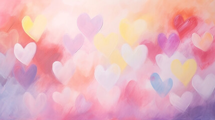 Poster - abstract mother's day background with colorful heart