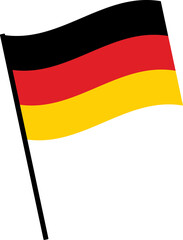 Wall Mural - Flag of Germany. Flat design illustration.	